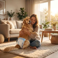 PawHut Disposable Dog Diapers Female for L Dogs Incontinence or Excitable Urination and Training 48 Count(m-8)