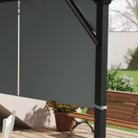 Outsunny Ersatzdach für Pergola mit UV-Schutz, Sonnensegel für Terrassenüberdachung für 3 x 3 m Pavillon, Dunkelgrau(m-8)