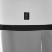 HOMCOM Stainless Steel Kitchen Sensor Dustbin Automatic Touchless Rubbish Garbage Waste Bin 58L Silver(m-9)