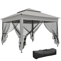 Outsunny Tonnelle Pop-up Acier Polyester UV Moustiquaires