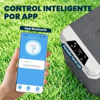 Outsunny Nevera Portátil Eléctrica 25L con Compresor Control por App Pantalla LED Asa Modos ECO y MAX de -20℃ a +20 ℃ Gris(m-6)