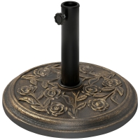 Outsunny Base per ombrellone 45.5cm x 45.5cm x 31cm Bronzo