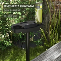 Outsunny Suport pentru hamac din oțel cu măsuță integrată și greutate maximă 150 kg, negru(m-9)