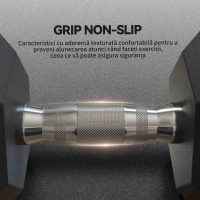 HOMCOM 2x15KG Gantere Hexagonale din Cauciuc Greutăți Portabile pentru Acasă(m-5)