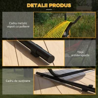 Outsunny Suport pentru hamac din oțel cu măsuță integrată și greutate maximă 150 kg, negru(m-7)