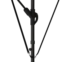 Outsunny Parasol Excéntrico con Luces LED Solares 330x295 cm Sombrilla Jardín con Base Cruzada Manivela Funda Protectora Caqui(m-11)