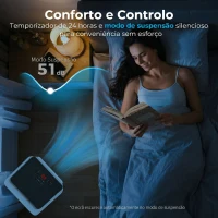 HOMCOM Ar Condicionado Portátil 10.000 BTU com WiFi Arrefecimento Desumidificador Ventoinha Temporizador Controlo Remoto e Ecrã LED para 30 m² 33x28x71 cm Branco(m-8)