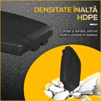 Outsunny Bază pentru Umbrelă de Soare cu Braț, Umplibilă până la 75 kg, cu Bază în Formă de T Inclusă, 80x60x17 cm, Neagră(m-6)