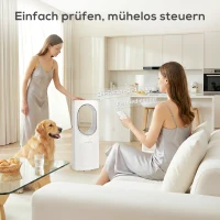 HOMCOM Bladeless Turmventilator für Schlafzimmer, 36 dB Standventilator mit 45° Oszillation, 3 Geschwindigkeiten, 3 Modi, 15-Stunden-Timer, Weiß(m-7)