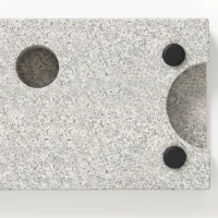Outsunny Bază pentru umbrelă de grădină 25kg pentru tije de Ø32mm, Ø38mm și Ø48mm, din granit și oțel inoxidabil, 45x22.5x40 cm, gri(m-7)