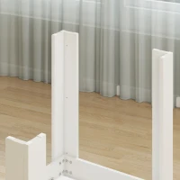 HOMCOM Table extensible, 140/180 x 80 cm Table de cuisine pour 6-8 personnes, pour cuisine, salle à manger, blanc(m-5)