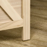 HOMCOM Paravent intérieur en bois 3 panneaux séparateur de pièce pliable panneau perforé 114 x 1,7 x 144,5 cm bois naturel(m-7)