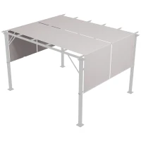 Outsunny Acoperiș pentru Foișor Pergolă 3x3 m din Poliester cu Buzunare și Curele, 488x122 cm, culoare Kaki(m-1)