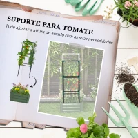 Outsunny Floreira Grande com Treliça e Base Aberta para Plantas Trepadoras 61x61x140 cm Verde(m-4)