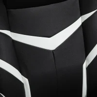 Vinsetto Poltrona da Gaming da Ufficio Ergonomica, Altezza Regolabile, Base Fissa, Braccioli Pieghevoli Nero e Bianco(m-7)