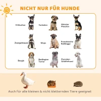PawHut Haustierlaufstall, Spielgehege für Welpen und kleine Hunde, mit Tür, Indoor- und Outdoor-tauglich, 61 cm, Schwarz(m-5)