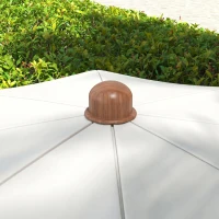 Outsunny - Umbrelă de plajă compactă, cu protecție UV40+ și husă de transport, gri deschis(m-8)