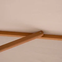 Outsunny Umbrelă de grădină 2x3 m impermeabilă, din lemn cu husă detașabilă din poliester, gri(m-9)