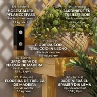 Outsunny Suport de plante din lemn cu spalier pentru plante(m-10)