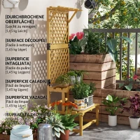 Outsunny Suport de plante din lemn cu spalier pentru plante(m-9)