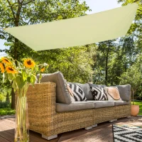 Toldo Vela Rectangular Protección UV50 300x200x0 Cm, Crema(m-2)
