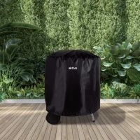Funda para Barbacoa Impermeable de Poliéster 210D, Ø69,5x67 Cm, Negro(m-2)