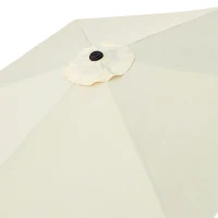 Sombrilla para Jardín Hexagonal Doble Polea, 300x300x250 Cm, Crema(m-3)