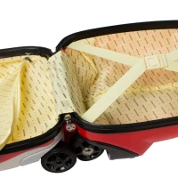 Trolley Teledirigido Infantil con Mando y Asa Extensible, 31x25x42 Cm, Blanco y Rojo(m-4)