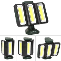 Foco LED Exterior Aktive Triple 1500 Lúmenes con Base Imantada y Powerbank, 10x10x20 Cm, Negro(m-6)