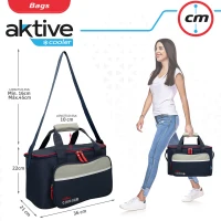 Nevera Portátil Blanda Aktive 16,5 L, 36x21x22 Cm, Azul Marino(m-7)
