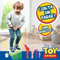 Saltador Pogo 3D Toy Story con Mango Acolchado Antideslizante, 22,5x9,5x42 Cm, Lila y Verde(m-2)