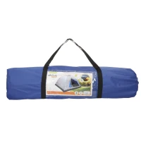 Tienda de Campaña 4 Personas Impermeable, 205x205x130 Cm, Gris y Azul(m-4)