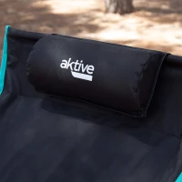 Silla Plegable Camping Ultracompacta con Cojín, 16x14x60 Cm, Negro(m-7)
