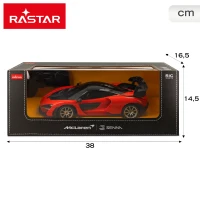 Coche Radiocontrol McLaren Senna 1:18, Mando 2,4 GHz, 38x16,5x14,5 Cm, Naranja(m-7)