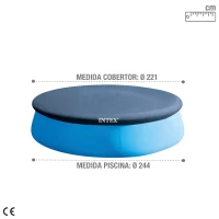 Cobertor Redondo para Piscina Hinchable Easy Set, 244 Cm, Azul(m-4)