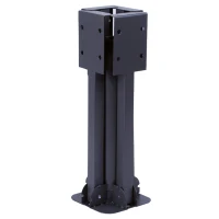 Base en Cruz Aktive Plegable con Tubo Ajustable, 86x86x34 Cm, Negro(m-5)