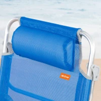 Silla de Playa Aktive Plegable Reclinable 8 Posiciones, 74x12x65 Cm, Azul(m-5)