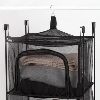 Organizador Armario Colgante Plegable 3 Niveles, 40x4x40 Cm, Gris(m-5)