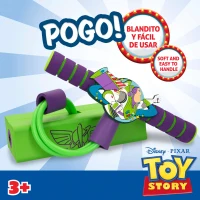 Saltador Pogo 3D Toy Story con Mango Acolchado Antideslizante, 22,5x9,5x42 Cm, Lila y Verde(m-4)