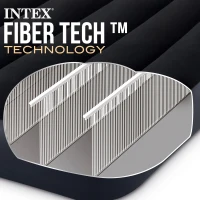 Colchón Hinchable Doble Intex Pillow Rest con Bomba Eléctrica, 152x203x25 Cm, Gris(m-7)