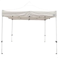 Cenador Plegable Ajustable con Estructura de Acero, 300x300x220/320 Cm, Blanco(m-1)