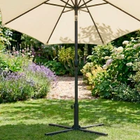 Base en Cruz Aktive Plegable con Tubo Ajustable, 86x86x34 Cm, Negro(m-6)
