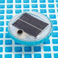 Luz LED Flotante de Carga Solar para Piscinas INTEX, 16,8x16,8x10,8 Cm, Azul Claro(m-6)