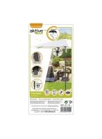 Sombrilla de Jardín Hexagonal con Doble Polea, Ø270 Cm, Crema(m-8)