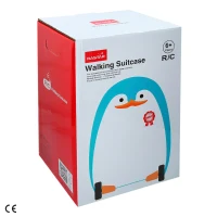 Trolley Infantil Teledirigido Pingüino, Maleta Rígida 5kg, 31x25x42 Cm, Azul y Blanco(m-8)