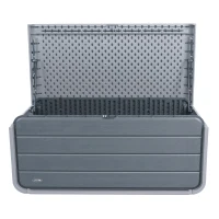 Baúl Exterior Ultrarresistente con Tapa Abatible, 147x72x64 Cm, Gris(m-2)