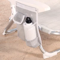 Silla Plegable Multiposición Aktive con Cojín y Bolsillo, 51x45x76 Cm, Beige(m-6)