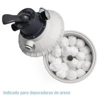 Bolas Filtrantes para Depuradora de Arena, 500 G (Equiv. 18 Kg Arena), 27x4x33 Cm, Blanco(m-3)