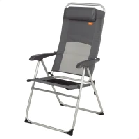 Silla Plegable Jardín Aktive Reclinable 6 Posiciones, 58x11x94 Cm, Gris(m-1)