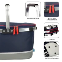 Bolsa Térmica Plegable Aktive 30 L, 40x24x23 Cm, Azul Oscuro(m-4)
